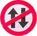 Mandatory Road Traffic Signs - Vehicle Prohibited in Both Direct