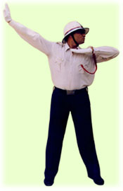 Traffic Police Hand Signals - To start one sided vehicles
