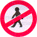 Mandatory Road Traffic Signs - Pedestrians Prohibited