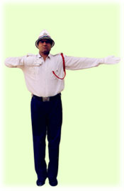 Traffic Police Hand Signals - To give VIP salute